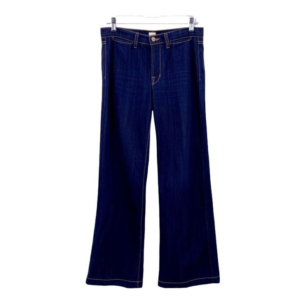 J Brand Dark Wash Wide Leg Straight Trouser Jeans Size 27